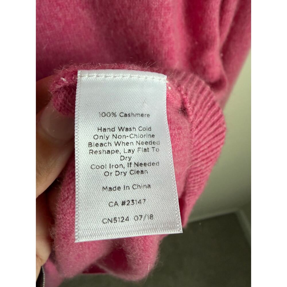 Talbots Pure Cashmere Long Sleeve Crew Neck Pullover Sweater Pink Womens Medium - Picture 6 of 9
